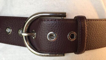 MICHAEL KORS BELT BURGUNDY  WITH SILVER BUCKLE REALLY DIFFERENT MSRP $58