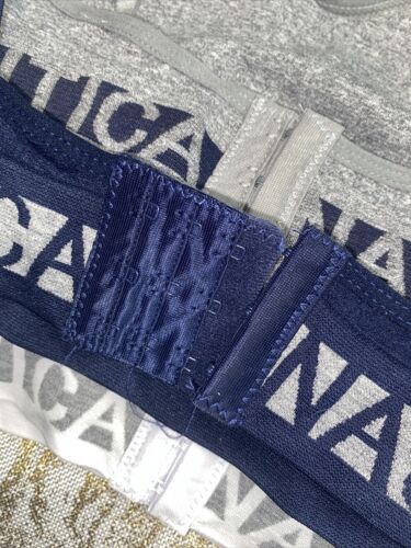 NÁUTICA Comfort  STYLE-NT5314 Sport Bra Small -3 Bras White, Gray, Blue MSRP $54