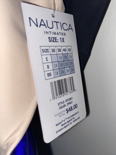 NÁUTICA 2PACK INTIMATES LOUNGE SIZE 1XL BRAS LASER CUT -NT2081 -BEAUTIFUL!