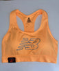 NEW BALANCE Medium Impact Sports Bra Style # 111048 Size XXL Orange Impulse CUTE