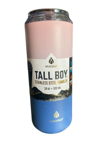 MANNA 18 oz TALL BOY TRAVELER INSULATED STAINLESS STEEL TUMBLER NEW AUTHENTIC