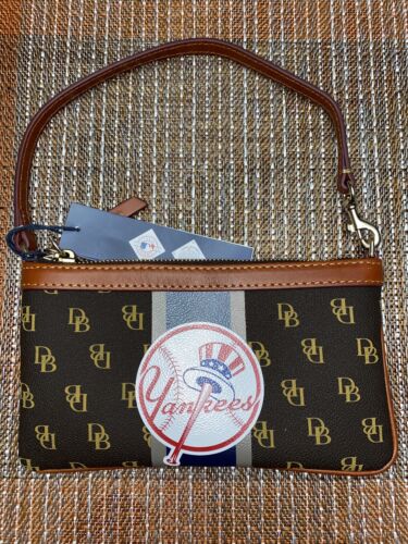 Dooney & Bourse Women's New York Yankees  Stadium Signature Wristlet MLB~REAR!