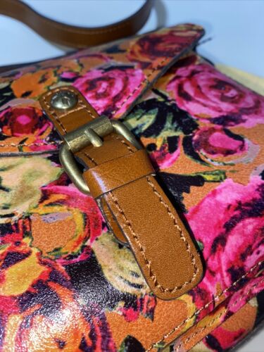 PATRICIA NASH Avellino~Leather Front Pocket Women XBDY Handbag~SUMMER ROSES🌹NEW