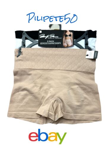 Marilyn Monroe 3 Pcs~Sz M~Shapers Seamless Shaping Shorts MM7574~GREAT FIT! WOW