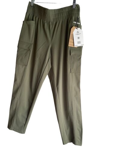Avalanche Women Pants  Buttery Soft Squat Relax Wide Leg  Olive Green MEDIUM NWT