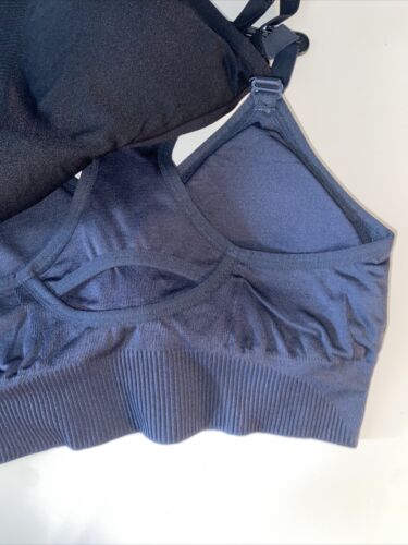 90 Degree By Reflex High Performance~Sport Bra~Charcoal &Black Set of 2~Sze MED.
