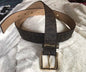 MICHAEL KORS BELT CHOCOLATE MK LOGO GOLD BUCKLE WITH GOLD EYELETS NICE