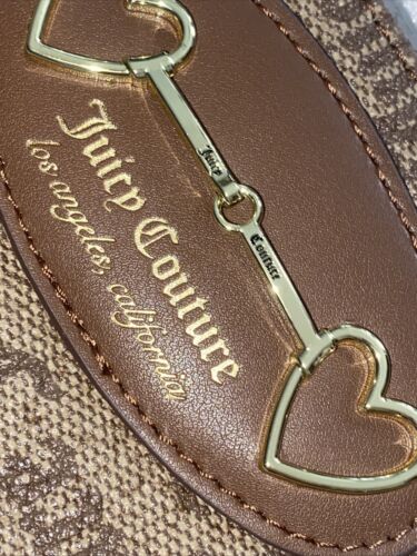 Juicy Couture Gothic Status Brown Logo Wallet  Card Organizer Heat Accent CUTE!
