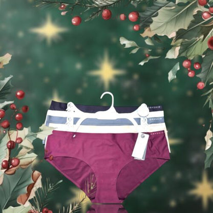 DANSKIN INTIMATES 5 PCS~Multicolor~No Show Panties Sz L~ Style DS9424~UNIQUE~$48