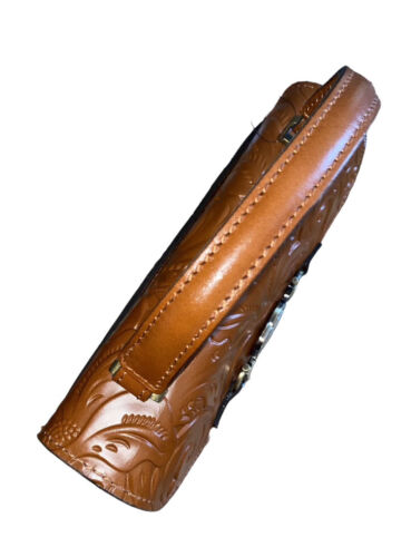 Patricia Nash Porcili Handbag Tooled Florence Cognac Color~XBDY Strap~UNIQUE~NEW