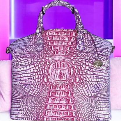 Brahmin Large Duxbury Satchel Bag Boysenberry Ombre Melbourne~Genuine Leather❤️