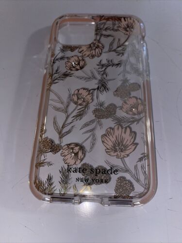 Kate Spade Pink Flowers With Rhinestones Clear iPhone 11 Pro case NEW