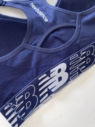 New Balance Medium Impact Sports Bra~Style R000542 Sz XL~PIGMENT BLUE~REAR FIND