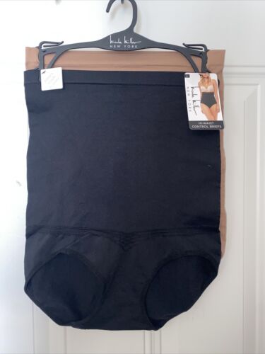 NICOLE MILLER~2 Pk~Hi-Waist Control Brief~TONES YOUR TUMMY~ UNIQUE & SEXY~Large