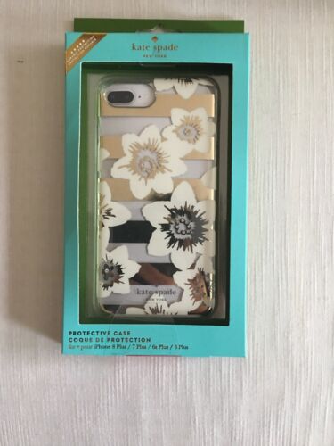 KATE SPADE IPHONE CASE CLEAR HOLLYHOCK GOLD ACCENTS RHINESTONE 8,7,6s,6 PLUS
