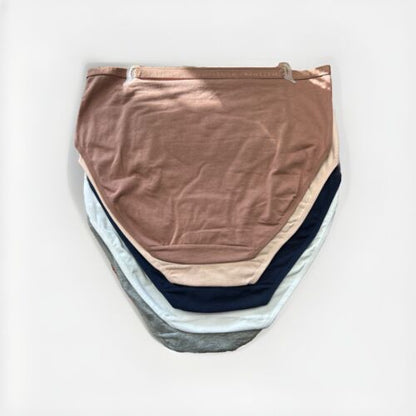 NAUTICA 5-pack~Organic Cotton Women Briefs Sz XL High-Rise Multicolor NT3771