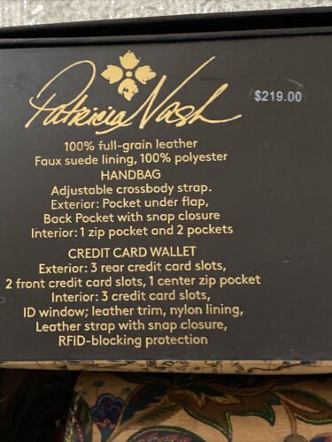 Patricia Nash XBDY Handbag & Credit Card Wallet French Tapestry~Gift Box Set!!!
