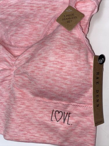 RAE DUNN~COMFORT BRA SET ROSE PINK MULTI HEATHER WO4533-650~ALL SIZES~GREAT FIT!