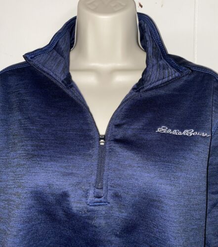 Eddie Bauer Pullover Mens Blue Pullover Warm Fleece Lined "Keep Warm" MSRP $60