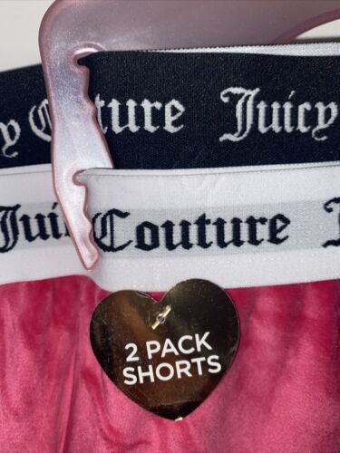 JUICY COUTURE Sleepwear, 2 Pair Velour Shorts, Size L~ Style JC1751~REAR FIND!