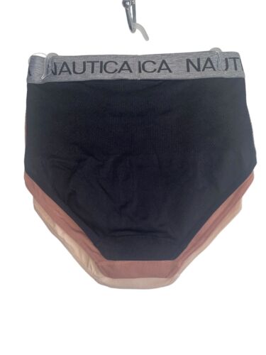 NAUTICA INTIMATES NT4013 3PKD MF SEAMLESS SHAPING BRIEF PANTIES~MULTICOLOR~XL
