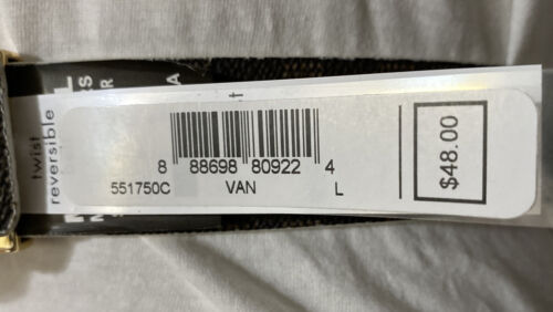 MICHAEL KORS BELT REVERSIBLE VANILLA PRINTED LOGO/BROWN PRINTED LOGO BEAUTIFUL!!