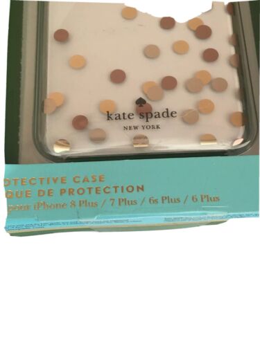 KATE SPADE Phone Case 4 iPhone 8/7/6s/6 PLUS Gold & Rose Gold Silver Polka Dots