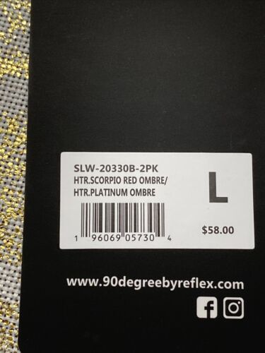 90 Degree By Reflex High Perform. Full Support Sport  Bra Set-Two Large MSRP$58