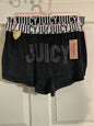 JUICY COUTURE BLACK & PINK VELOUR RHINSTONES LOGO~JC1751~ SLEEP SHORTS ALL SIZES
