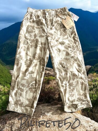 Democracy High Rise "Ab" Leisure High Rise Relaxed Fit Camo Brown Pant Sz 10 NWT