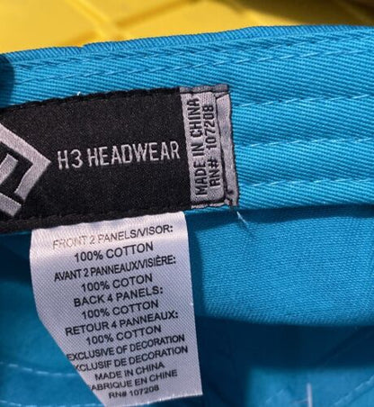 Zion National Park Cap Teal Blue Adjustable 100% Cotton H3 Headwear