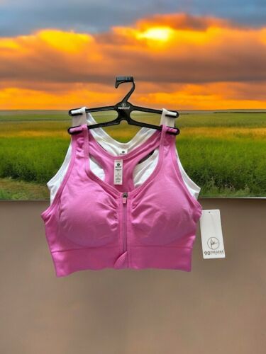 90 Degree By Reflex High Performance~Full Support Sport  Bra Set-Two L~MSRP$58