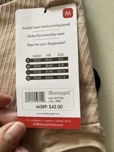 Skinnygirl Double Shaping Seamless Briefs Size MEDIUM 3  pair Style SG7058￼￼ New