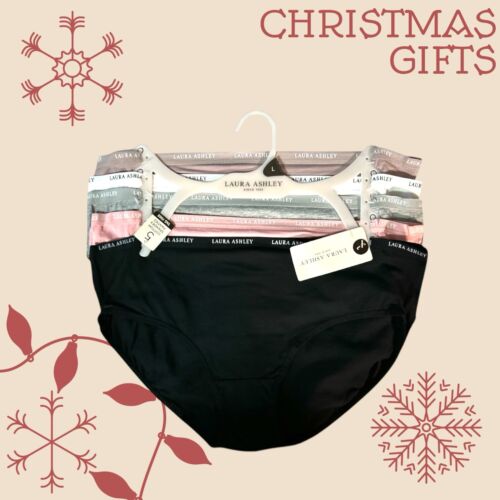 LAURA ASHLEY~ 5 Pack COTTON BIKINI~MULTICOLOR~ LS9540~ALL  SIZES~GREAT FIT!