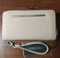STEVE MADDEN WALLET WRISTLET BLUSH SMOOTH TEXTURED SILVER ZIPPER "CLASSY"