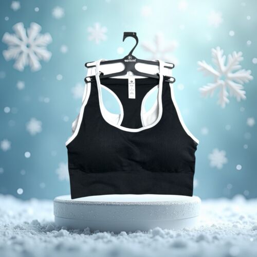 90 Degree By Reflex High Performance Full Support Sport  Bra Set-Two L- MSRP$58