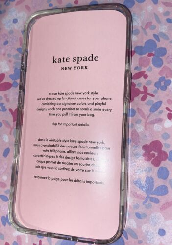 Kate Spade Phone Case iPhone 13 & 14 6.1  Floral & Rhinestones~UNIQUE BEAUTY