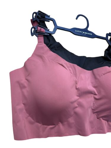 Lucky Brand~2 Pack Seamless Laser Cut Bras Black /Mauve~LV19051X~PLUS 1X~UNIQUE