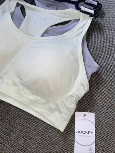 Jockey Women's 2 Pack Removable Cup Seamless Bra -Sea Foamed/Gray Size L