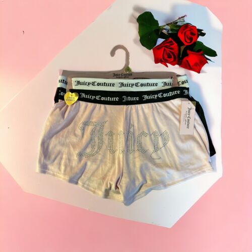 JUICY COUTURE MULTICOLOR  VELOUR RHINSTONES LOGO~JC1751~SLEEP SHORTS ALL SIZES