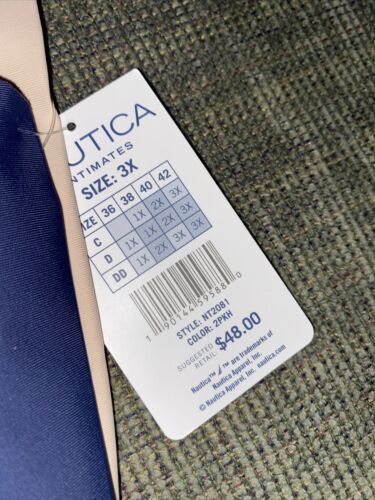 NÁUTICA 2PACK INTIMATES LOUNGE SIZE 3XL BRAS LASER CUT -NT2081 BEAUTIFUL!
