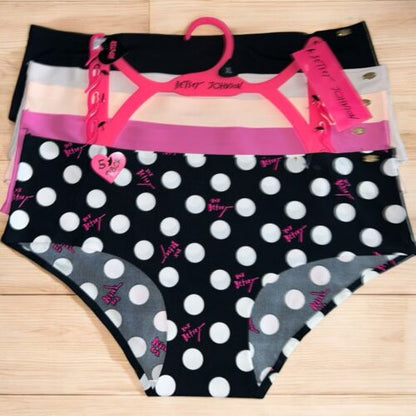 BETSEY JOHNSON 5 Pack- Hipster Barely There No Lines~Multicolor~Panty Sz. XL $52
