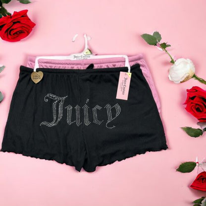 JUICY COUTURE MULTICOLOR~ RHINSTONES LOGO~JC1710~SLEEP SHORTS ALL SIZES~UNIQUE!