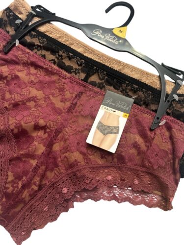 PRIMA VALENTINA~3Pk  Lace Boy Short Panties Multico~ALL REGULAR SIZES~Great Fit!