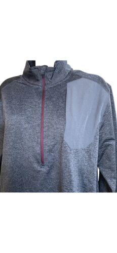 Eddie Bauer Half Zip, Mock Neck Pull Over Shirt  Ebony Medium~Sweater Pullover