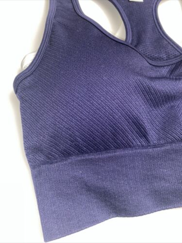 90 DEGREE BY REFLEX~Women's Sports Bra~SLW-22130B~EVENING BLUE/WHITE~ALL SIZES