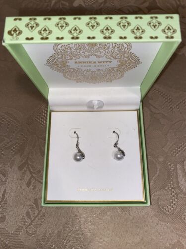 Annika Witt Made in Bali .925 Sterling Silver  Pearl Earrings- NEW