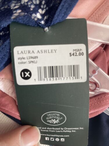 Laura Ashley ~ Women's Brief Underwear Panties Floral 5-Pair~Style LS9689~1X