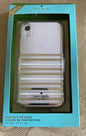Kate Spade Phone Case For iPhone XR Clear with Gold Glitter/White/gold Stripes
