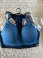 Layer 8 Maximum Support 2 Pack Sports Bra SMALL Blue/Gray Q-Wick Dry NEW